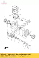 2S2114000100, Yamaha, zespó? wa?u korbowego yamaha yz 450 2006 2007 2008 2009, Nowy