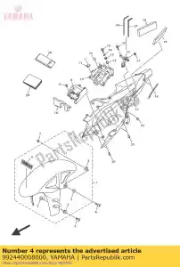 Yamaha 992440008000 fuel cock cover - Middle