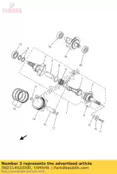 Ici, vous pouvez commander le manivelle sous assy 2 auprès de Yamaha , avec le numéro de pièce 5ND114020900: