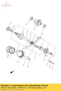 yamaha 5ND114020900 manivelle sous assy 2 - La partie au fond