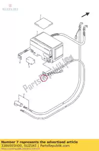 suzuki 3386005H00 wire,battery mi - Bottom side