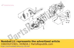 Ici, vous pouvez commander le pas de description disponible pour le moment auprès de Honda , avec le numéro de pièce 33603GY1901: