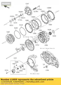 kawasaki 110550528 suporte vn1700c9f - Lado inferior