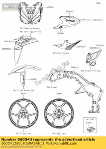 Kawasaki 560541280 marque, séjour étape, lwr, lh - La partie au fond