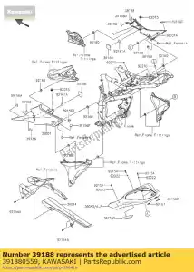 Kawasaki 391880559 ruban, 10x30x0,5 - La partie au fond