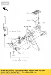 Here you can order the lever-brake vn1500-n1 from Kawasaki, with part number 430011431: