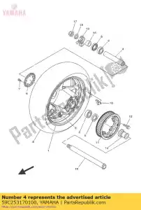 yamaha 59C253170100 espaçador, rolamento - Lado inferior