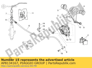 aprilia AP8134167 brake hose hanger - Bottom side