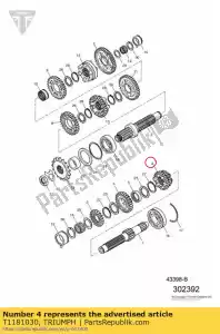 triumph T1181030 gear input - Bottom side