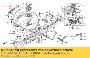 honda 17500MCWH00ZA tank set, fuel (wl) *type1 * (type1 ) - Bottom side