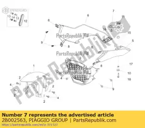 Piaggio Group 2B002563 support de fixation - La partie au fond