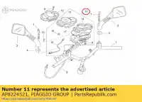 AP8224521, Piaggio Group, Cruscotto completo aprilia sr ho ditech carb e 50 2, Nuovo