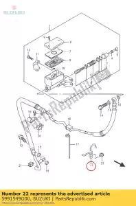 Suzuki 5991549G00 abrazadera, embrague ho - Lado inferior