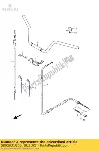 Suzuki 5862631G00 gids, gas geven - Onderkant