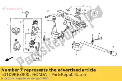 Aquí puede pedir guía, r. Hndl. Sw. C de Honda , con el número de pieza 53109KBS900: