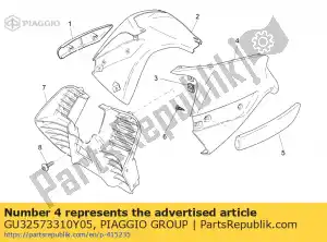 Piaggio Group GU32573310Y05 lh lat.fairing grigio lu. - Lado inferior