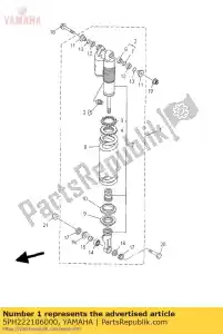 Yamaha 5PH222106000 schokdemper achter - Onderkant