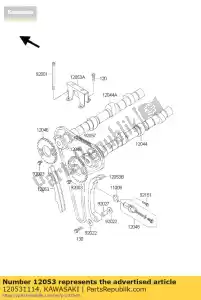 kawasaki 120531114 ketting, fr zx900-a1 - Onderkant