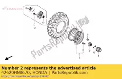 Qui puoi ordinare hub comp., l. Rr. Da Honda , con numero parte 42620HN0670: