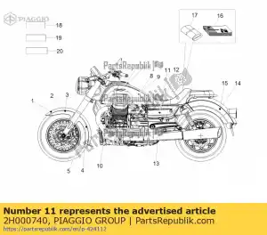 Piaggio Group 2H000740 decalcomania pannello laterale rh 