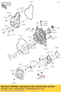 Kawasaki 920461148 aguja de rodamiento, hk1312 - Lado inferior