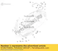 67362700DE, Piaggio Group, rechter spoileraansluiting     , Nieuw