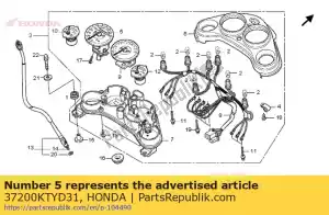 honda 37200KTYD31 snelheidsmeter comp. (km / u) - Onderkant