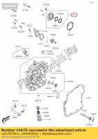 14075Y001, Kawasaki, cap-assy, ??crank case cove kawasaki kvf300 brute force 300 , Novo