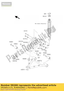 kawasaki 592661115 rotule kvf300-a3 - La partie au fond