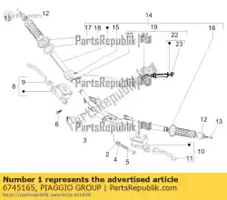 Tutaj możesz zamówić kierownica z u. P. Od Piaggio Group , z numerem części 6745165: