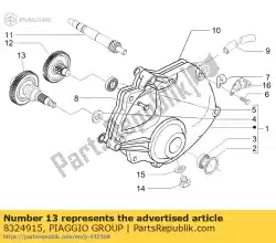 Qui puoi ordinare perno ruota da Piaggio Group , con numero parte 8324915: