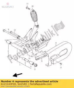 suzuki 6121143F00 albero, rr swgarm - Il fondo