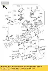 Here you can order the clamp,hose from Kawasaki, with part number 921701737: