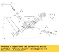 1C002579, Piaggio Group, gasklep sluitende transmissie piaggio medley rp8ma0120, rp8ma0121 rp8ma0200, rp8ma0210, rp8ma0220, rp8ma024, rp8ma0211,  rp8ma0220, rp8ma0221 125 150 2016 2017 2018 2019 2020, Nieuw