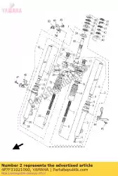 Ici, vous pouvez commander le ensemble de fourche avant (l. H) auprès de Yamaha , avec le numéro de pièce 4P7F31021000: