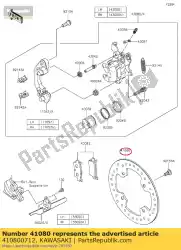 Ici, vous pouvez commander le 01 disque, frein auprès de Kawasaki , avec le numéro de pièce 410800712: