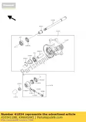 Ici, vous pouvez commander le tambour-assy, ?? Frein fr auprès de Kawasaki , avec le numéro de pièce 410341188: