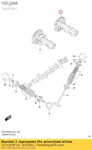 suzuki 1271029F10 arbre à cames comp, i - La partie au fond