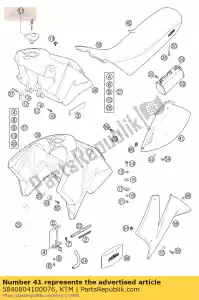 ktm 5840804100076 tampa lateral l / s aço azul 02 - Lado inferior