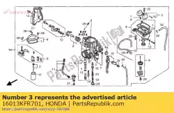 Aquí puede pedir conjunto flotante de Honda , con el número de pieza 16013KFR701: