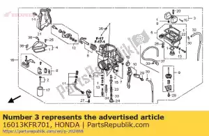 honda 16013KFR701 conjunto flotante - Lado inferior