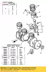 Qui puoi ordinare pistone (std) da Yamaha , con numero parte 36Y1163102W0: