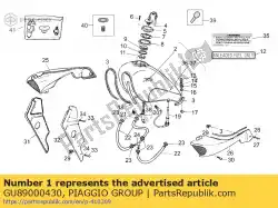 Tutaj możesz zamówić zbiornik paliwa szara platyna / bia? Y od Piaggio Group , z numerem części GU89000430: