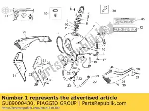 Piaggio Group GU89000430 zbiornik paliwa szara platyna / bia?y - Dół