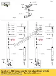 Tutaj możesz zamówić przedni widelec spr?? Ynowy zx1000rgf od Kawasaki , z numerem części 440260202: