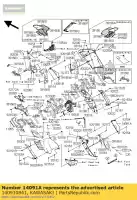 140910841, Kawasaki, copertina, sudario, sinistra zg1400a8f kawasaki gtr 1400 2008 2009, Nuovo