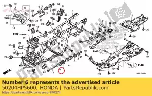 Honda 50204HP5600 rubber c, montage - Onderkant