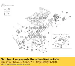 Here you can order the oil valve cpl. From Piaggio Group, with part number 857540: