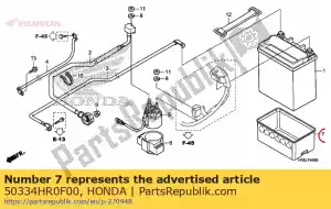 honda 50334HR0F00 goma, batería - Lado inferior