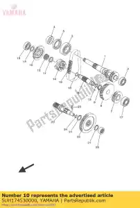 yamaha 5UH174530000 sprocket, driven - Bottom side